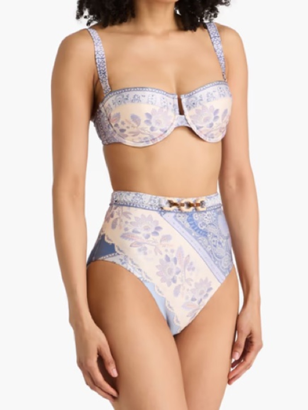Zimmermann Lucky Blue Bandana Balconette Bikini Set NWT 1